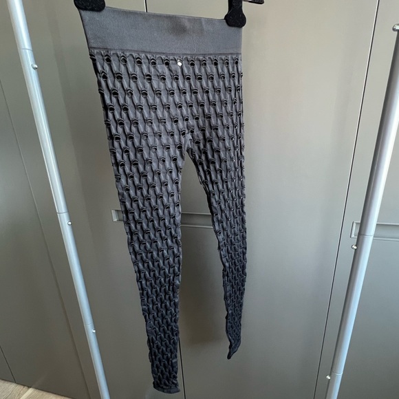 MAISIE WILEN BLACK PERFORATED LEGGINGS - Picture 1 of 5